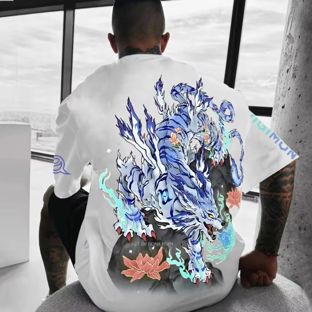 Anime Merchandise Store Japan - T-shirt stampata Digimon Adventure Anime Garurumon
