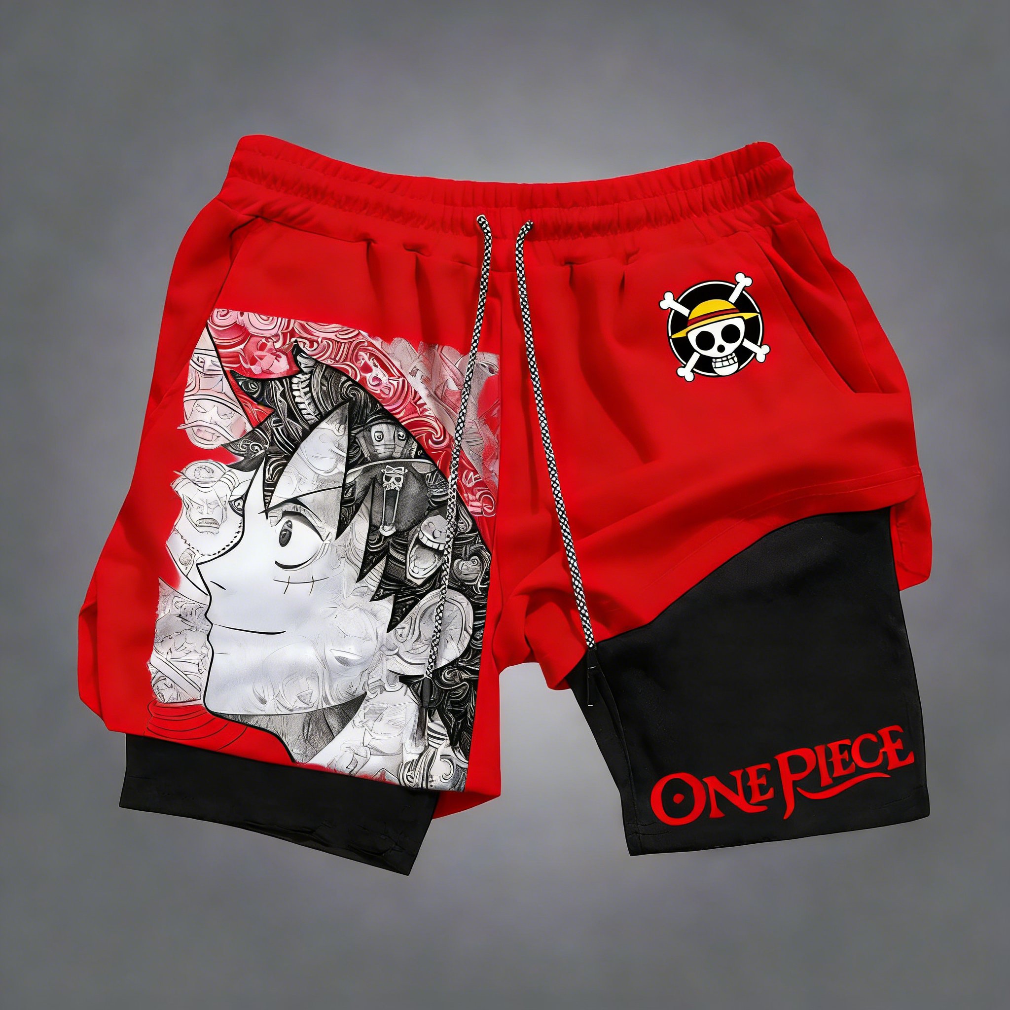 Anime Merchandise Store Japan - Pantaloncini Sportivi Uomo One Piece Anime